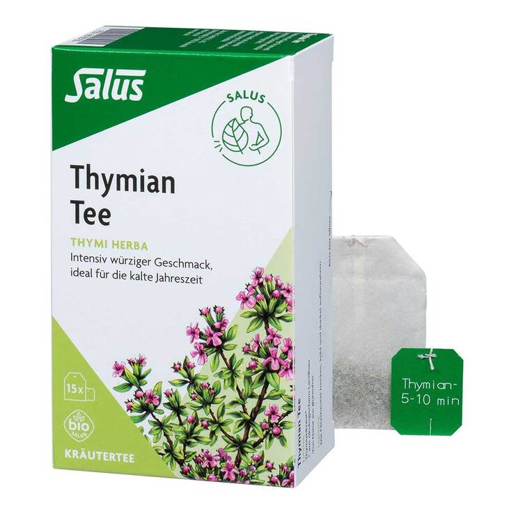 Thymian Tee Kräutertee Thymi herba bio Salus, 15 St