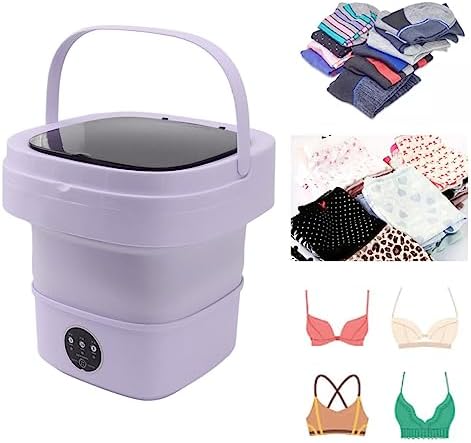 Petite Machine à Laver Portable, Lave Linge Multifonctionnel de Grande Capacité, Machine à Laver Pliable avec Essorage Doux pour Le Dortoir Le Camping Le (Green) : Gros électroménager