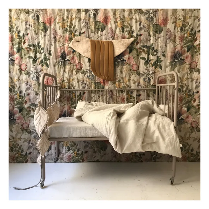 Ila y Ela Oiseau décoratif en lin | Tabac