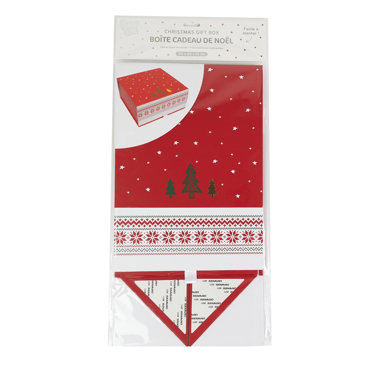 BOITE CADEAU NOEL 25X25X12CM