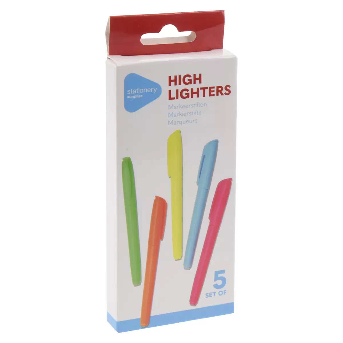Leuchtstifte-Set blau,gelb,grün,orange,pink