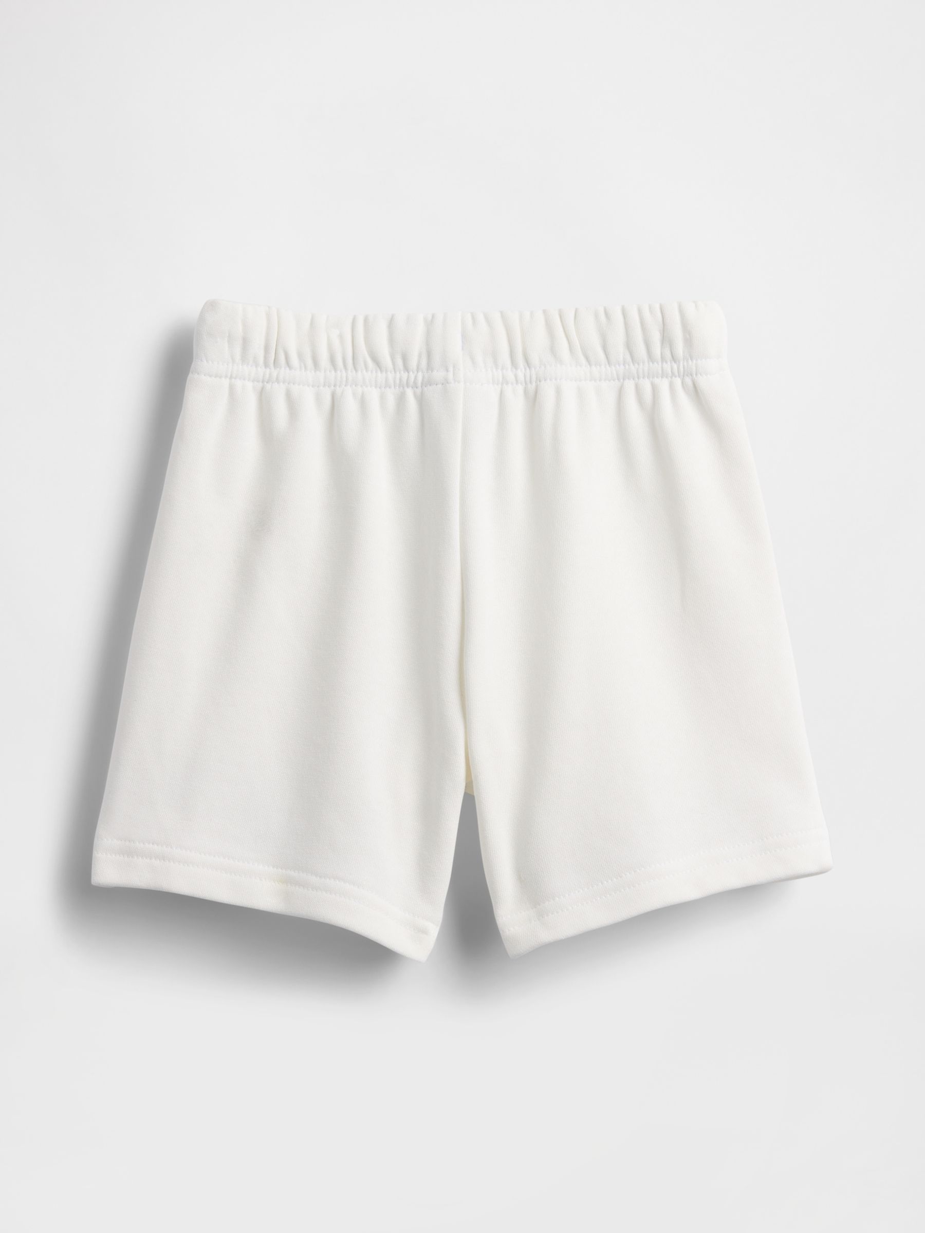 Wit - Gap Logo Fleece-gevoerde Pull-On Shorts (6mnd -5jr)