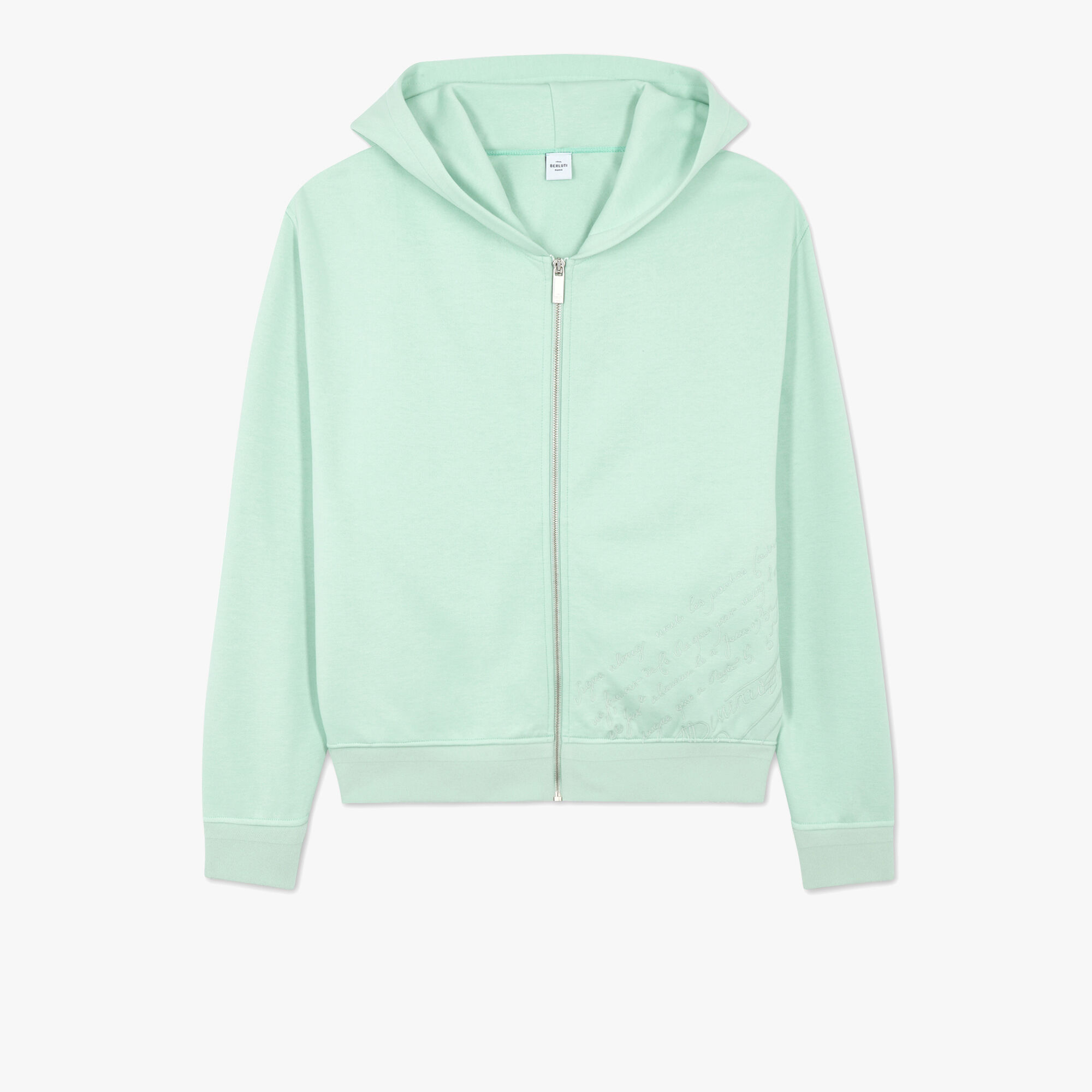 Sweat À Capuche Zippe Avec Broderie Scritto