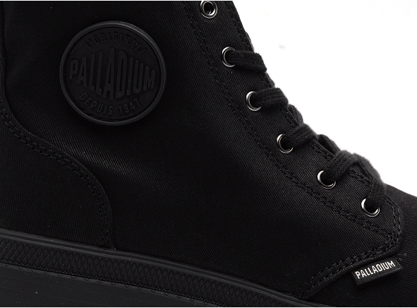 Palladium boots bottine plates femme palalbase twill miss noir