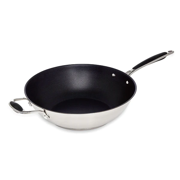 Wok inox antiadhérent 30 cm Excell'Inox Mathon