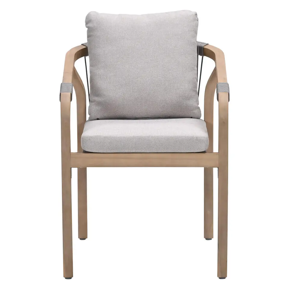 Santos dining fauteuil - acaciahout met white wash - taupe - sand