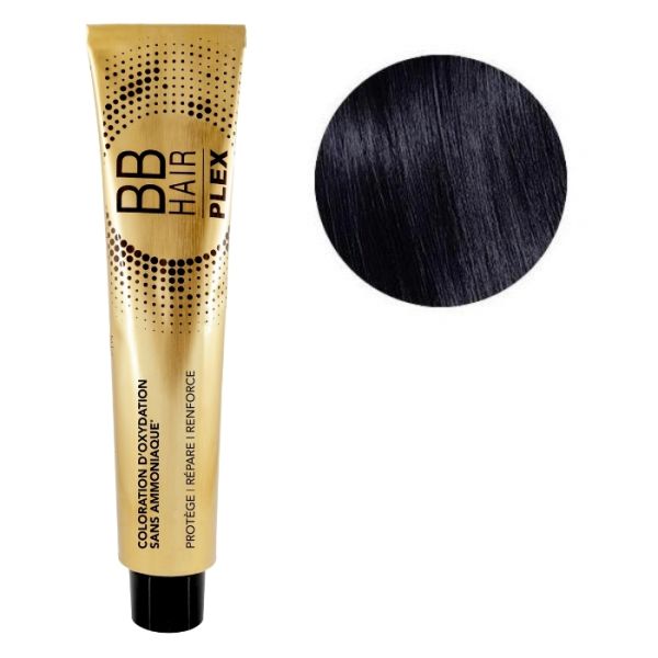 Coloration d'oxydation BBHair Plex sans ammoniaque n°1.10 Noir Bleu Générik 100ml