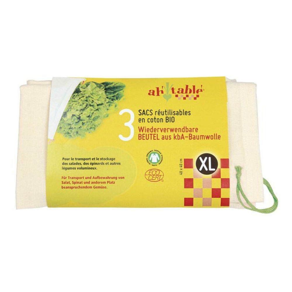 Lot de 3 sacs réutilisables - xl