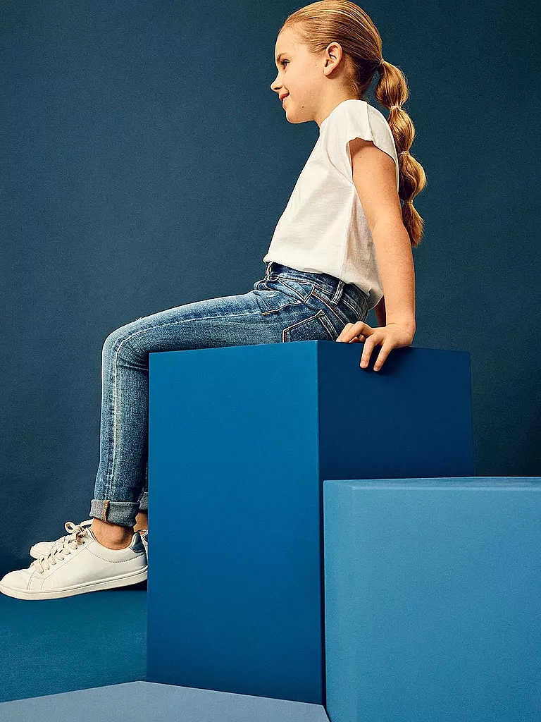 NAME IT Mädchen Jeans Slim Fit NKFPOLLY  dunkelblau