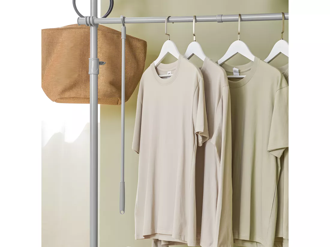 SoBuy Télescope Garde-Robe Système Herkule, 2 Barres Portant de vêtement Largeur (62-110cm) x Hauteur (200-270cm), FRG109-HG