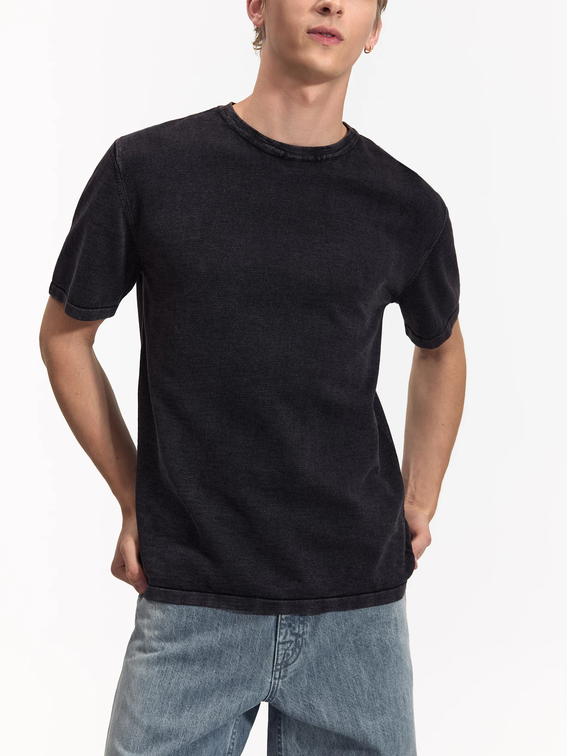 Kurzärmliger Pullover aus Baumwolle