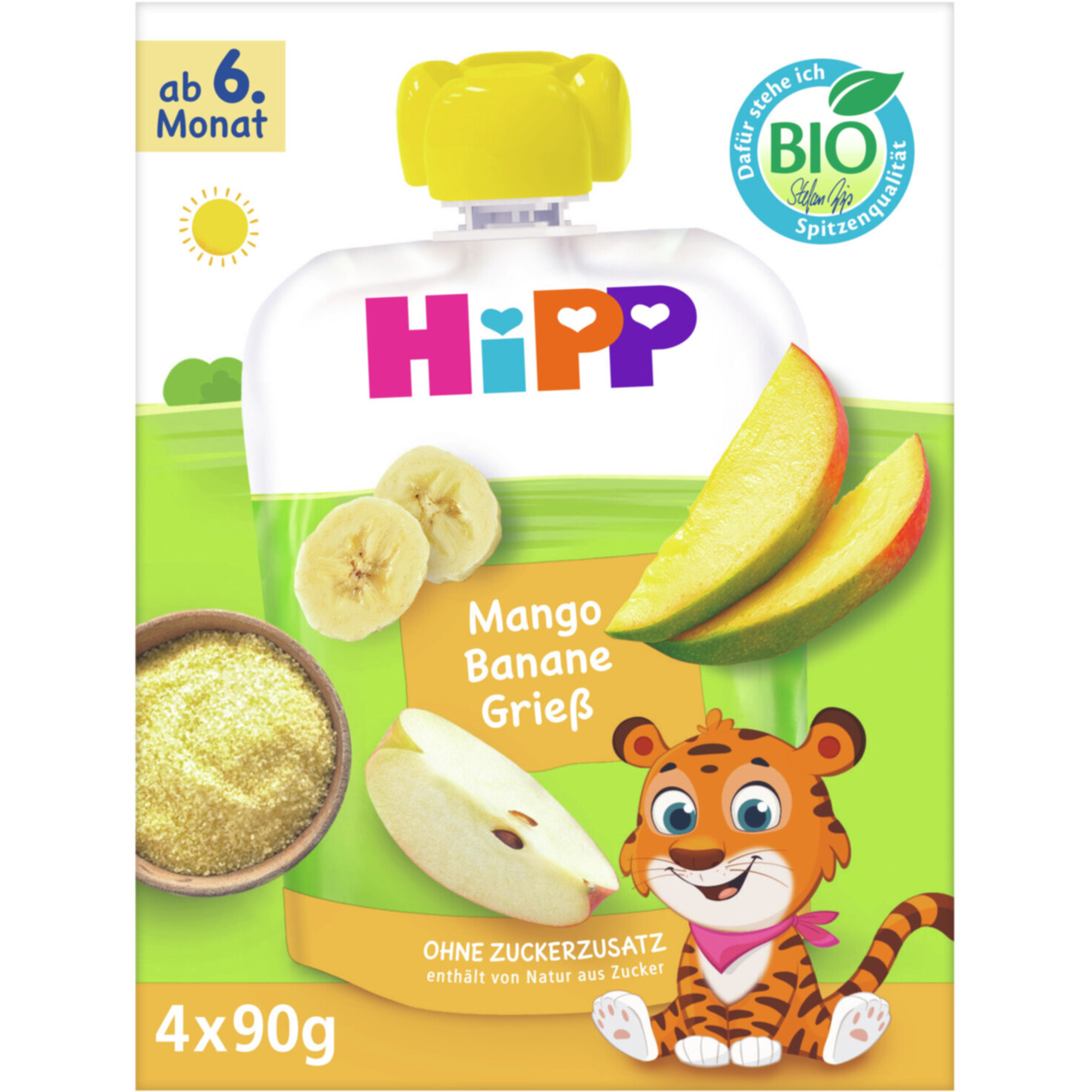 Hipp Mango Banane Griess 4x90g 6+ Monate