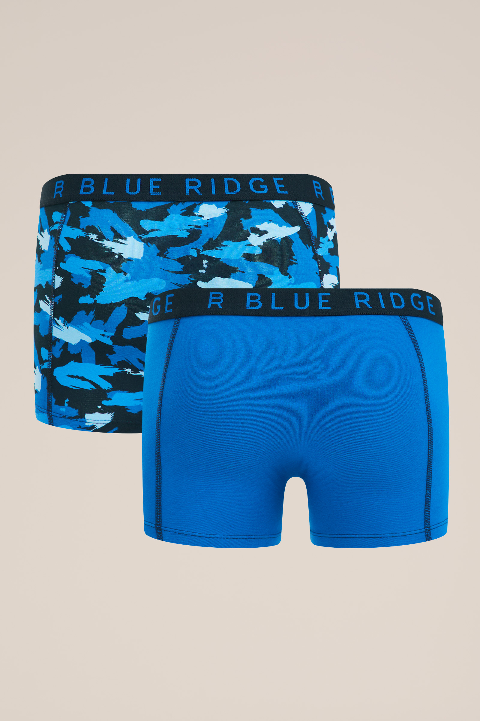 Jongens boxershorts, 2-pack Blue Ridge Kobaltblauw