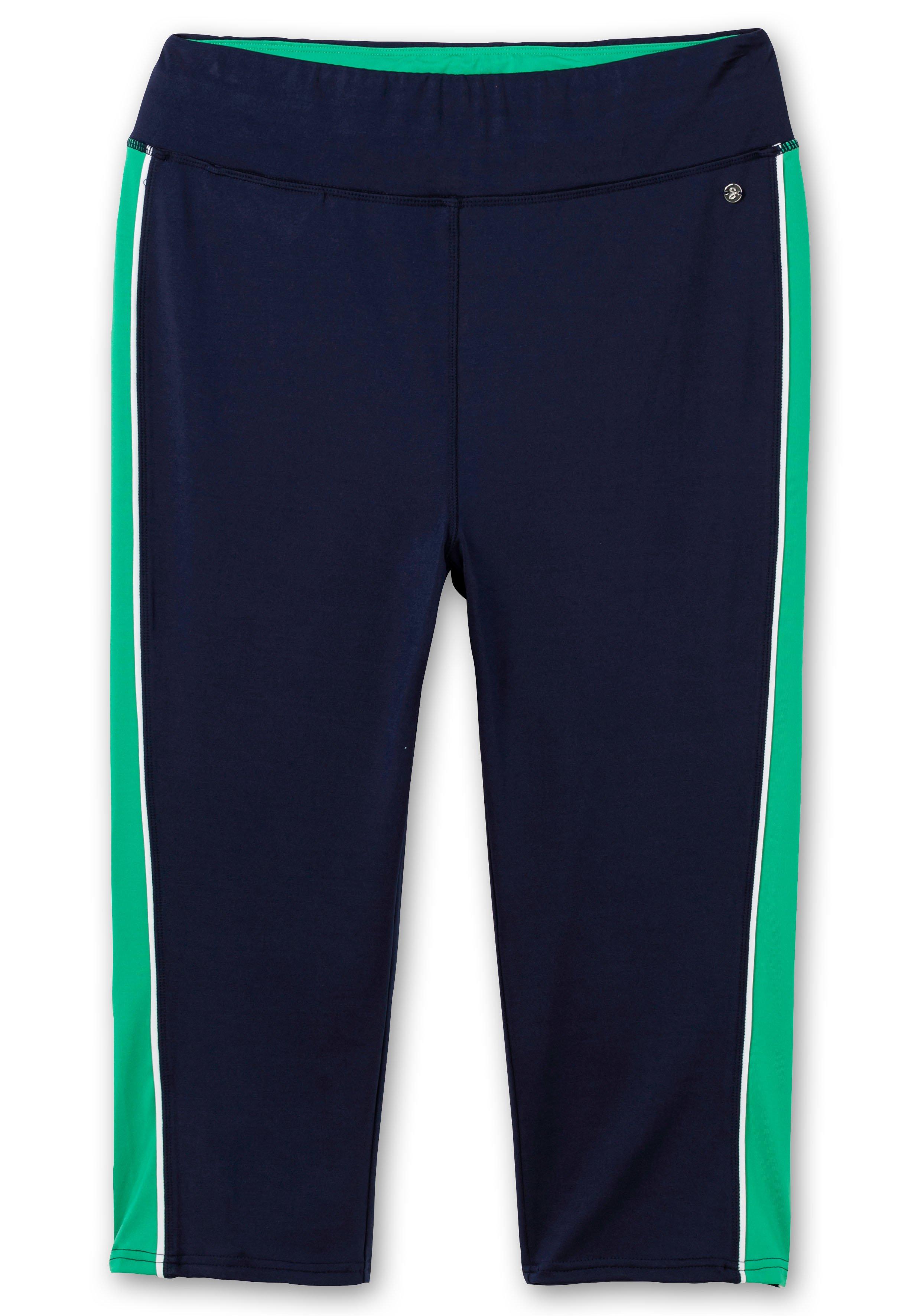 Sporthose in Caprilänge, mit Kontraststreifen