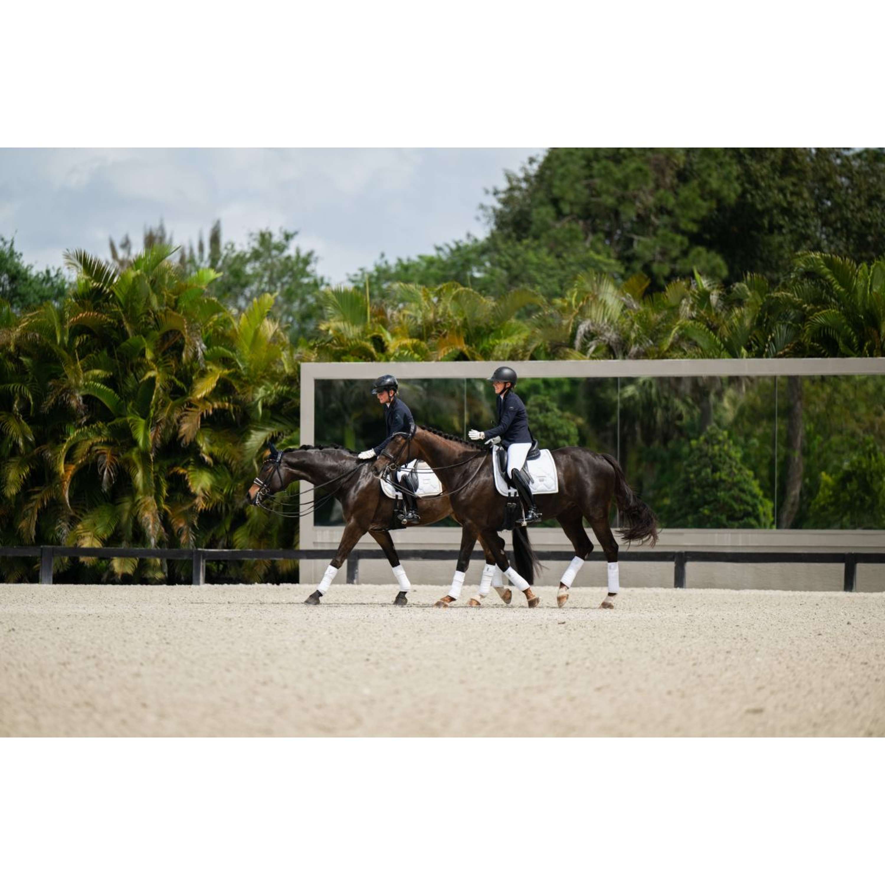 Equestrian Stockholm Bandages White Silver