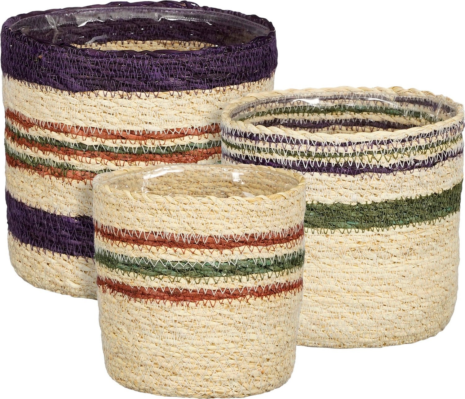 Mica Decorations plantenmand Jameson paars D 14 H 14 cm