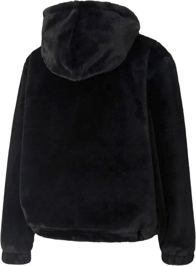Puma Classics Faux Fur Full-Zip hættetrøje Sort