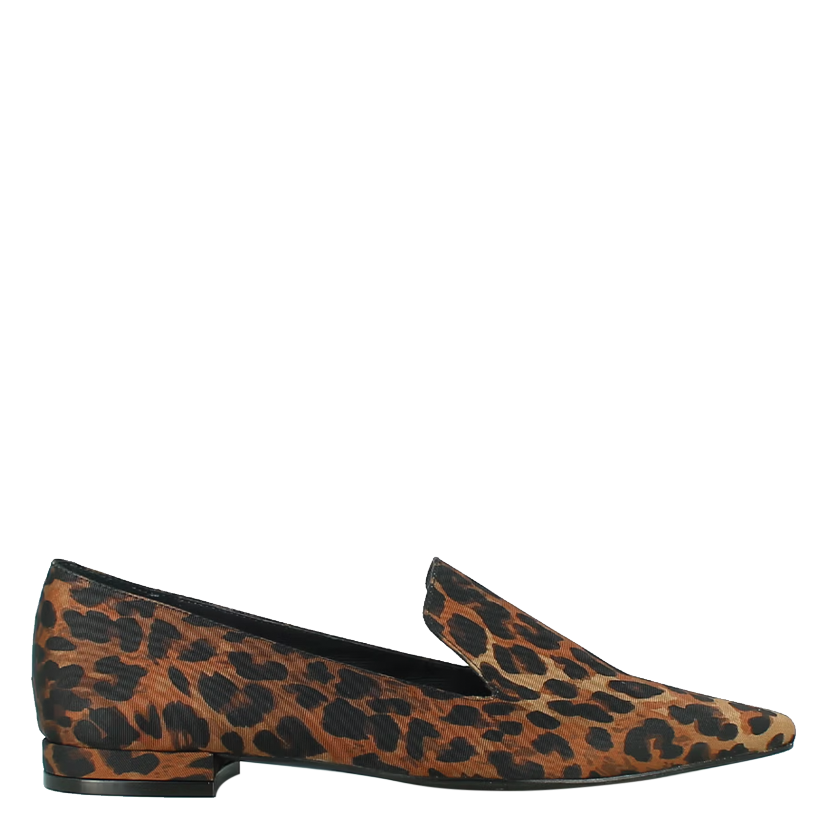 DANTESSE - Mocassins à pattes en textile léopard | Marron
