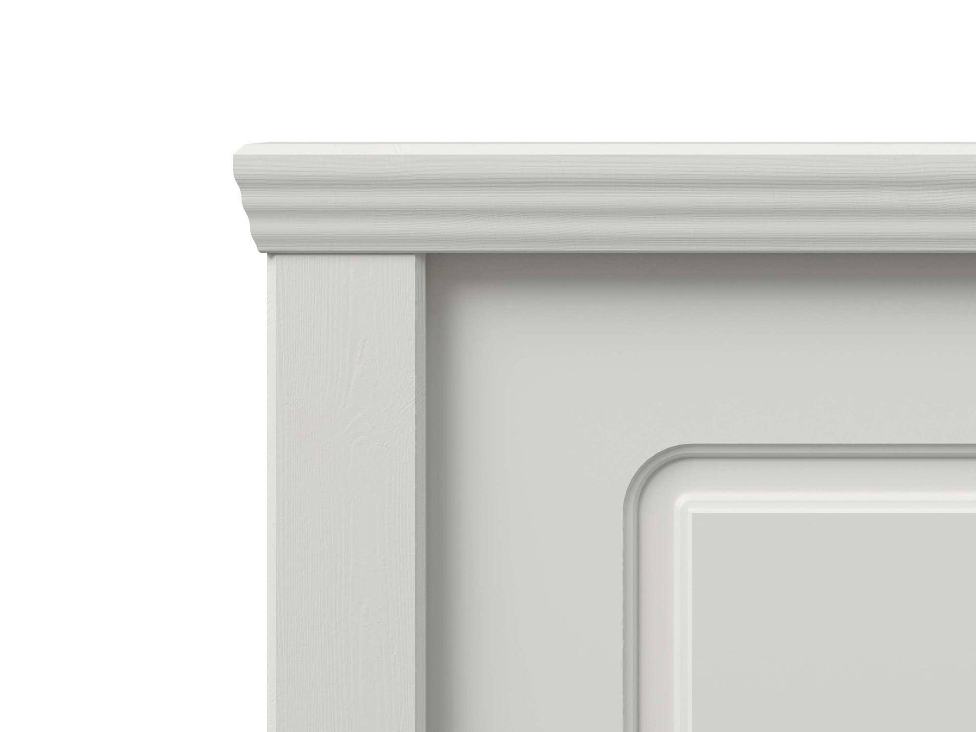 GOODproduct Bett »Fredegard, skandinavischer Stil, vielseitig kombinierbar, 2 Breiten« 180er oder 140er Breite,  teilmassiv, Sprossen am Kopfteil, mit Lattenrost, Kassettenoptik