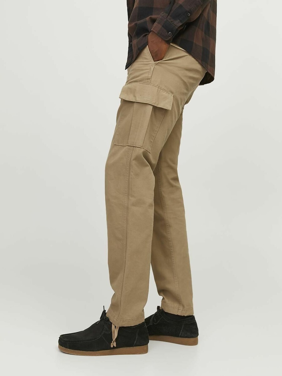 JACK & JONES<br>Calças cargo com a barra dobrada