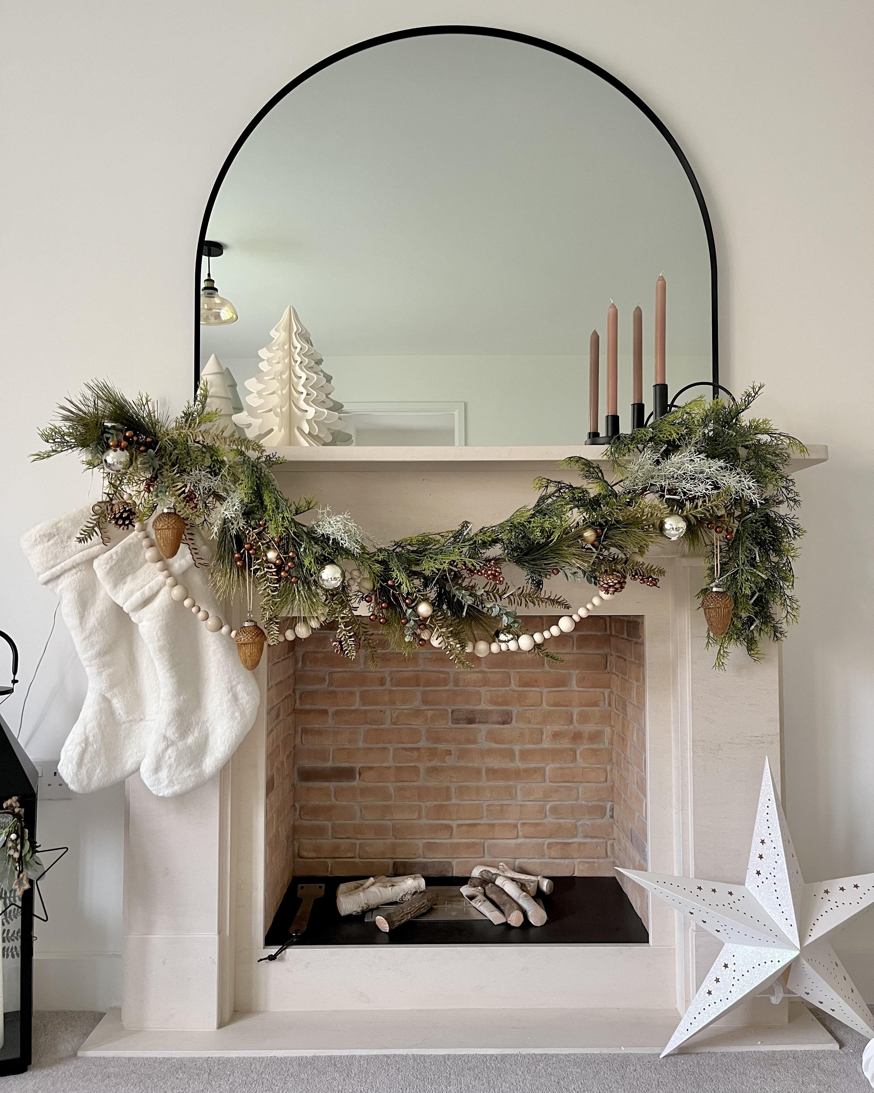 Set van 6 kerstballen AMBRE Glas Goud