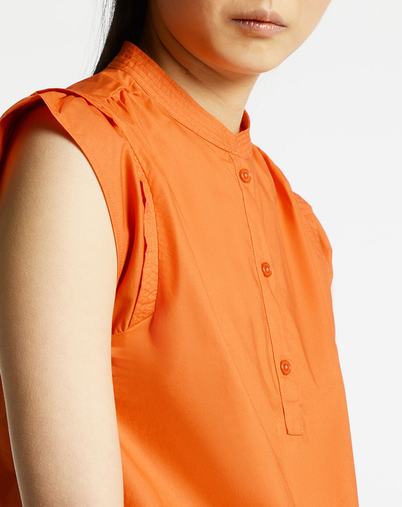 Galeries Lafayette Blouse en Coton MC orange