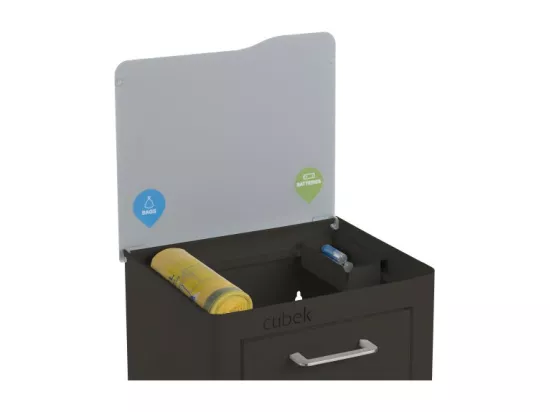 Poubelle cuisine de tri sélectif - 2 compartiments de 20L- CUBEK