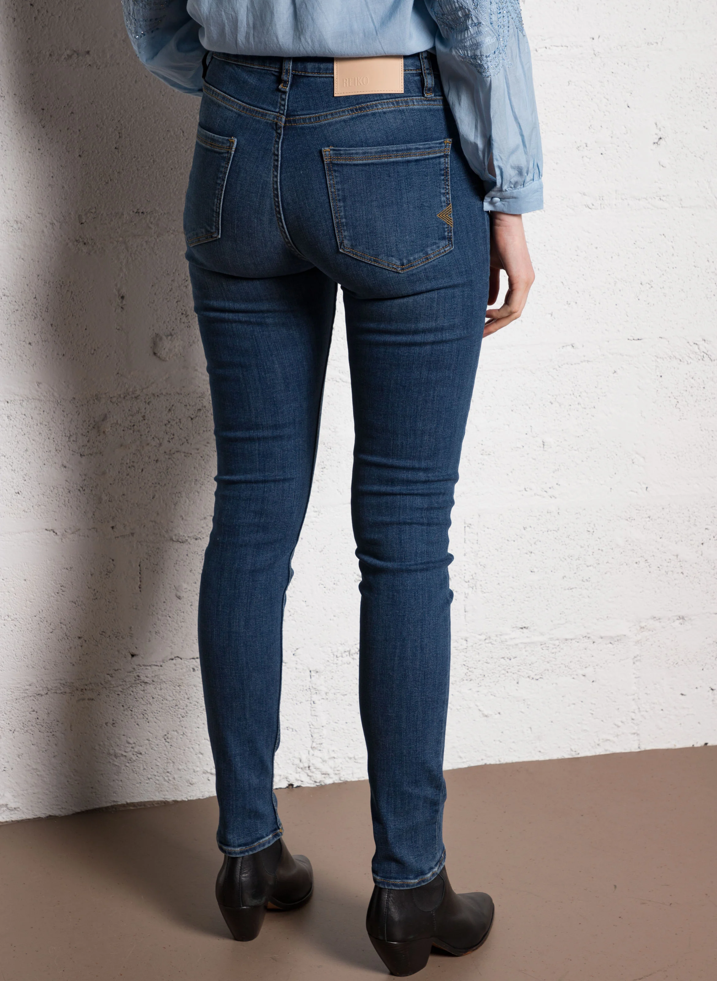 TERO - Jean skinny en coton | Bleu
