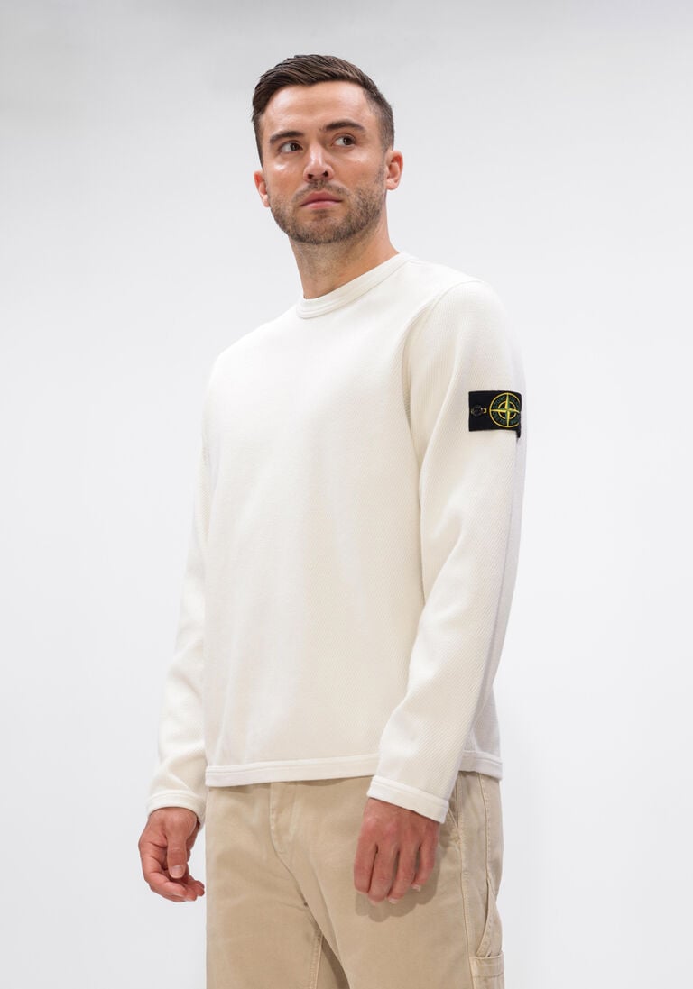 ecru stone island sweater sweatshirt s0297