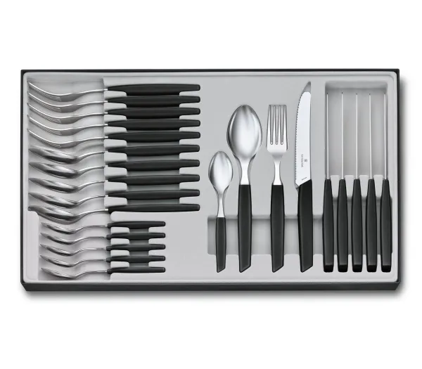 Victorinox Swiss Modern - Bestiksæt - 24 stk. - sort