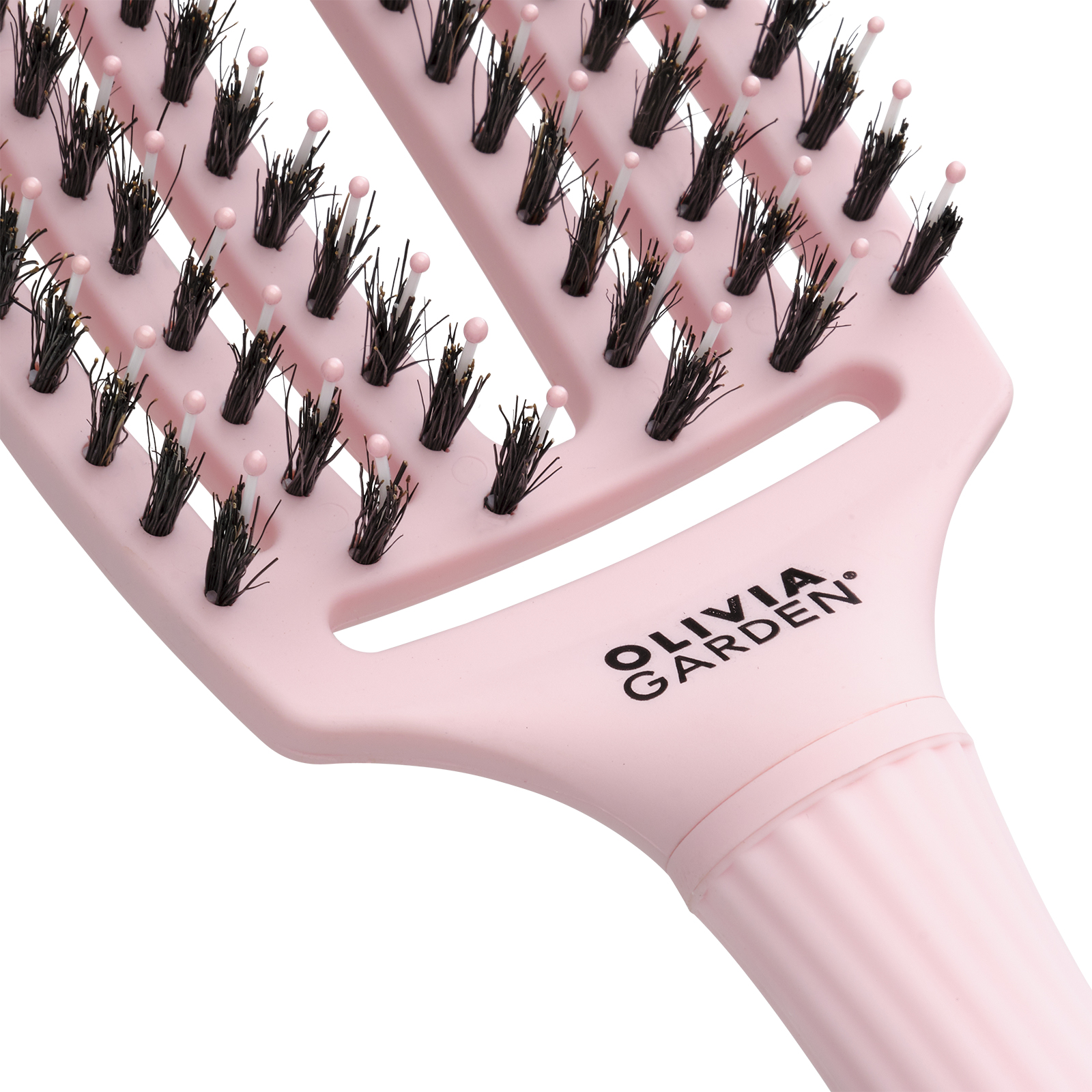Brosse Démêlante Fingerbrush Combo Pastel Pink Moyenne Olivia Garden