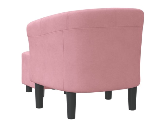 VIDAXL - Fauteuil cabriolet avec repose-pied rose velours