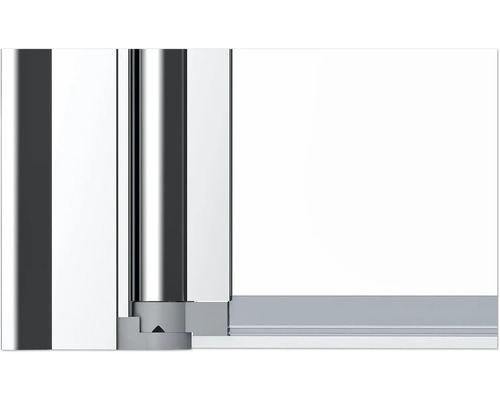 form&style 2-delige badwand CABIA 1120 x 1400 mm, glasdecor met horizontale strepen, profielkleur chroom