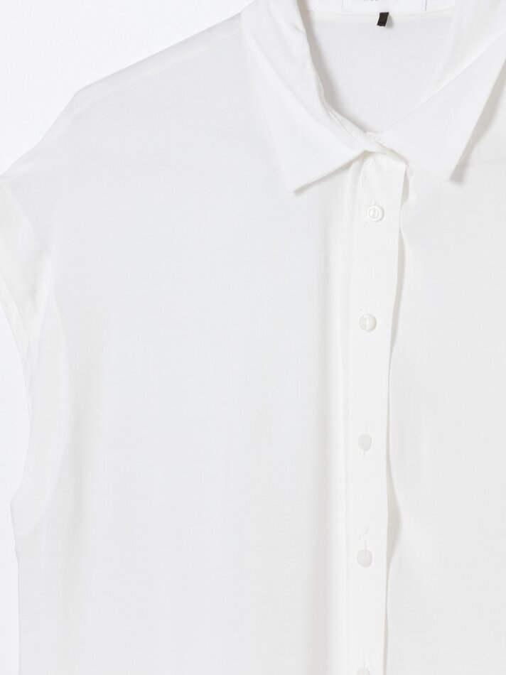Blusa fluida sem mangas - Off-white
