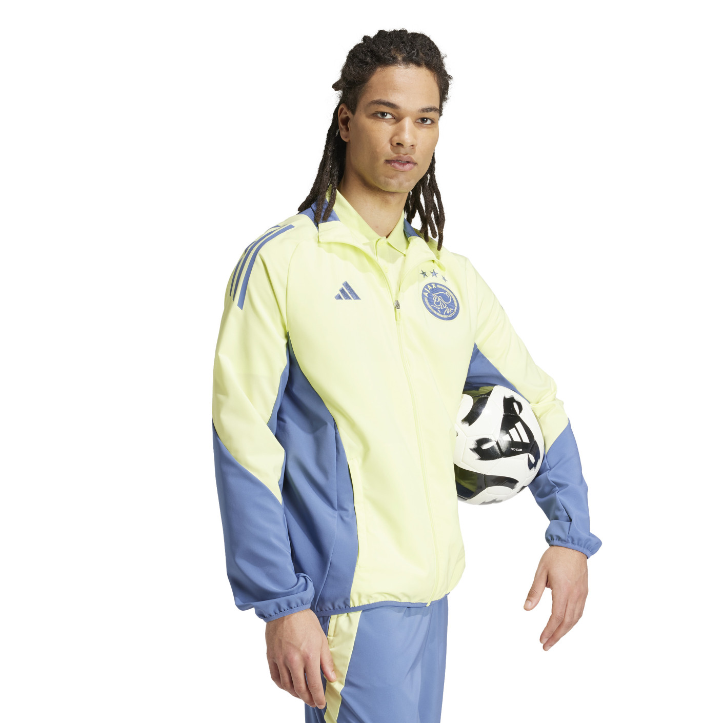 Adidas Ajax Presentatie Trainingsjack 2024-2025 Geel Blauw