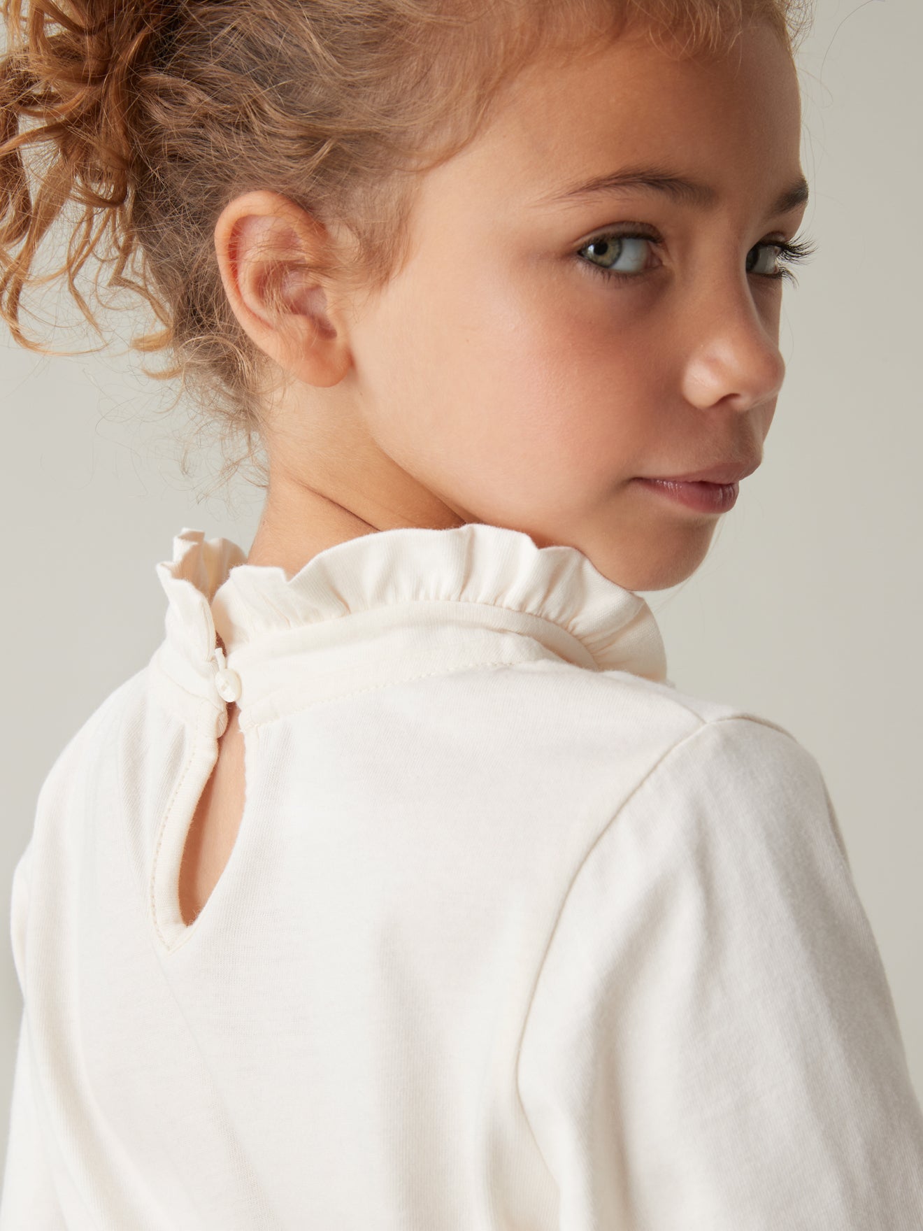 T-shirt Fille col montant - Coton bio