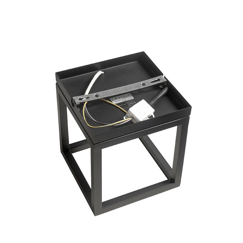 Industriële wandlamp zwart kubus - Cage