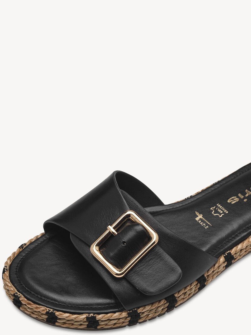 Leren Slipper - zwart