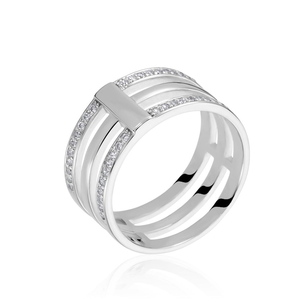 Bague Kirsten Argent Blanc Oxyde De Zirconium