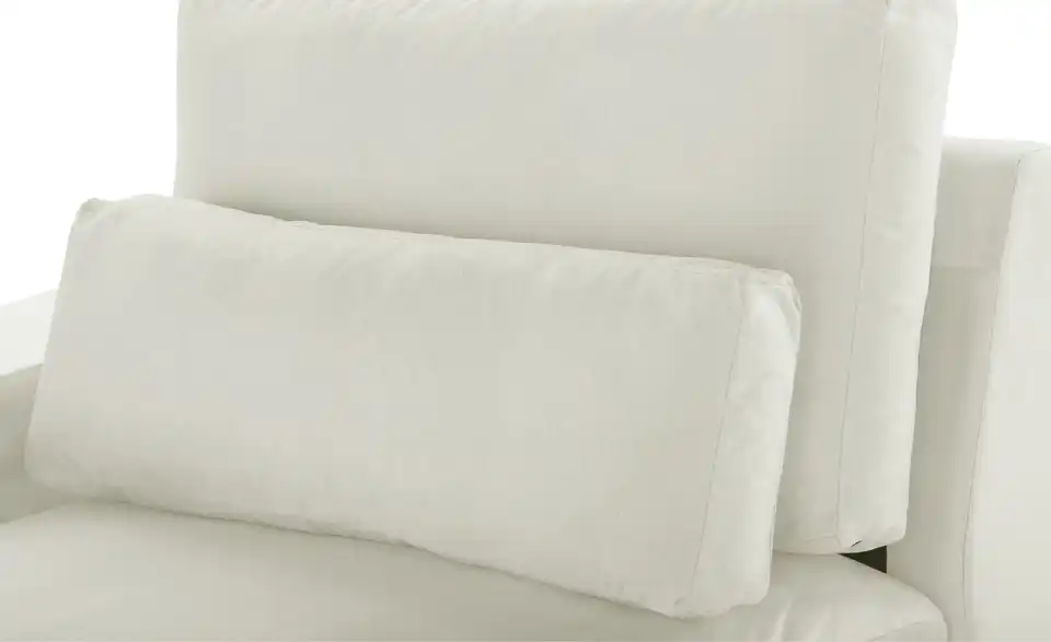 Element Branna Beige Samt Ottomane links