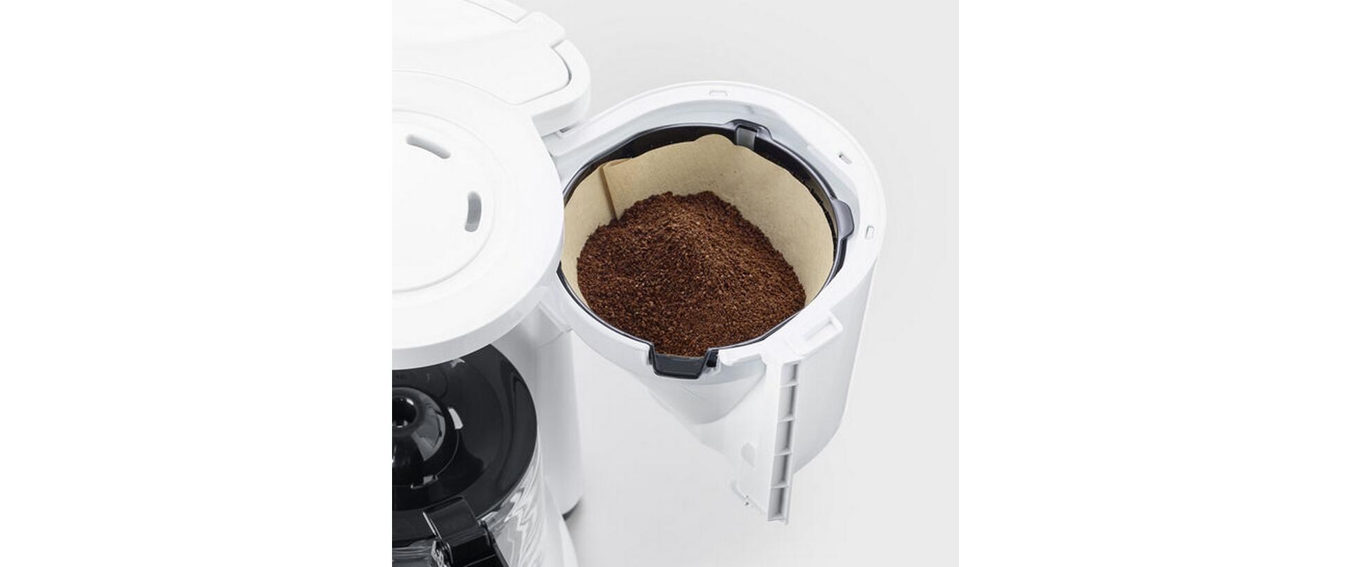 Filterkaffeemaschine KA 4816 WeissKaffeemaschine mit Glaskanne