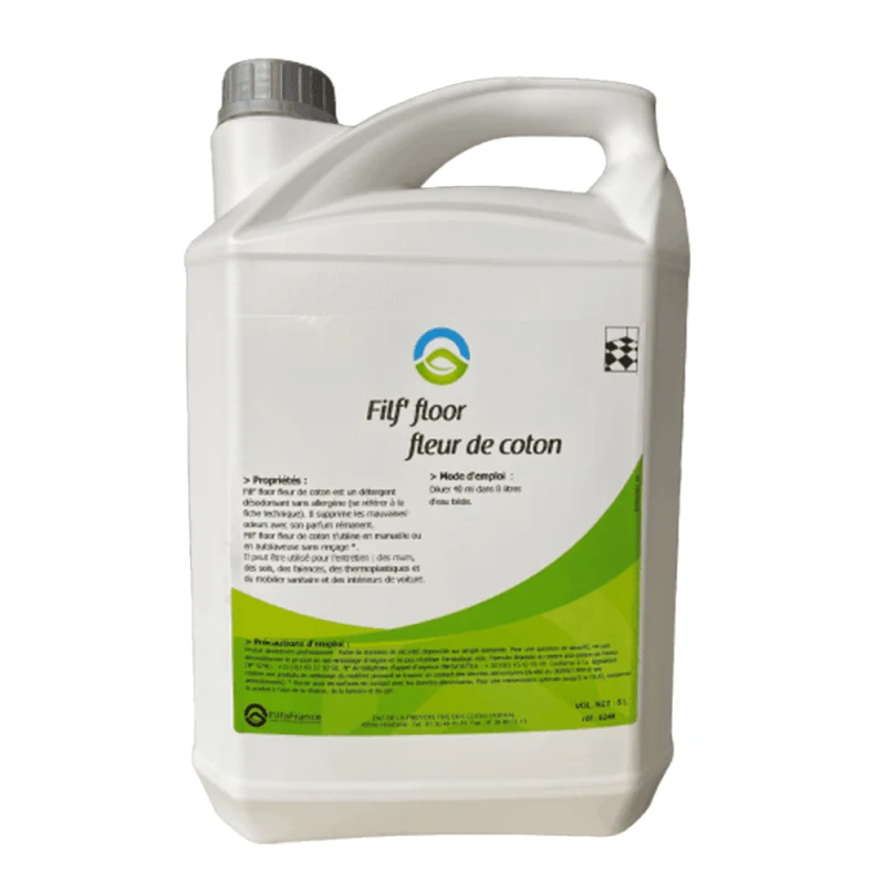 FILFA FRANCE - Filf'floor - Détergent, désodorisant sol 2D - Parfum Fleurs de coton - 5L