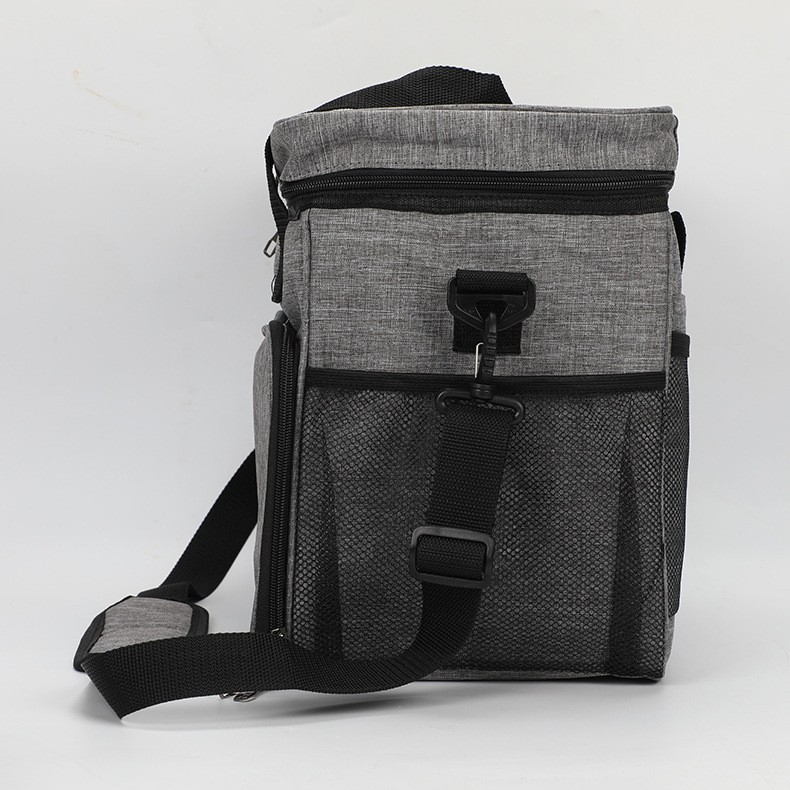 (40x30cm) Haustier Zubehör Transporttasche Reise Tragetasche für Futter / Leckerli / Spielzeug inkl. Futter Napf - Grau