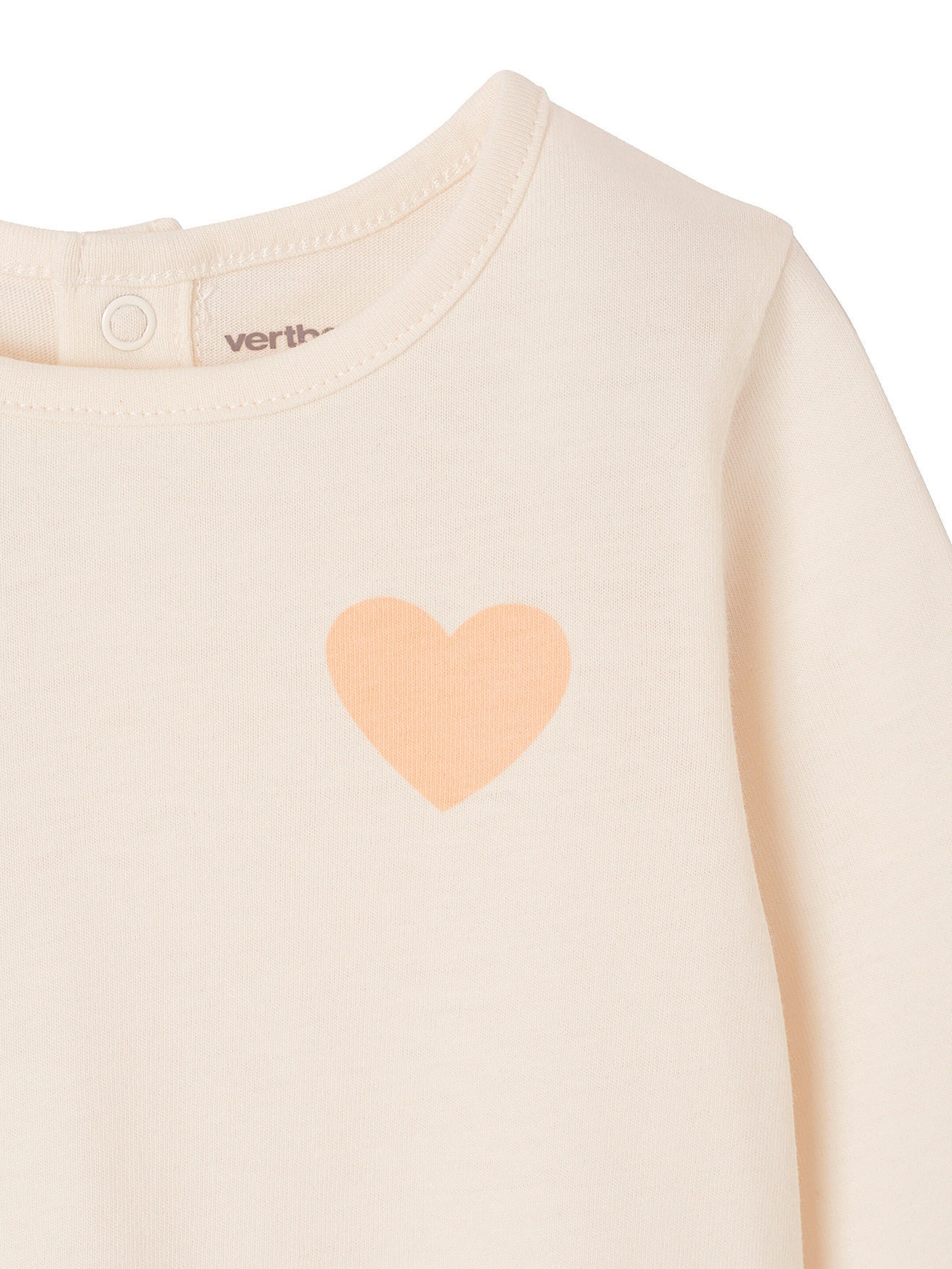Vertbaudet 2er-Pack Baby Shirts mit Druckknöpfen BASIC wollweiß