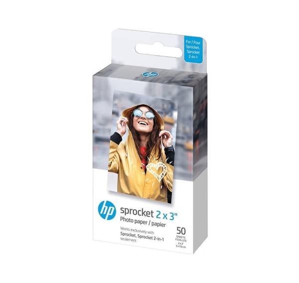 HP fotopapir Sprocket Zink 5x7,6cm 50 ark