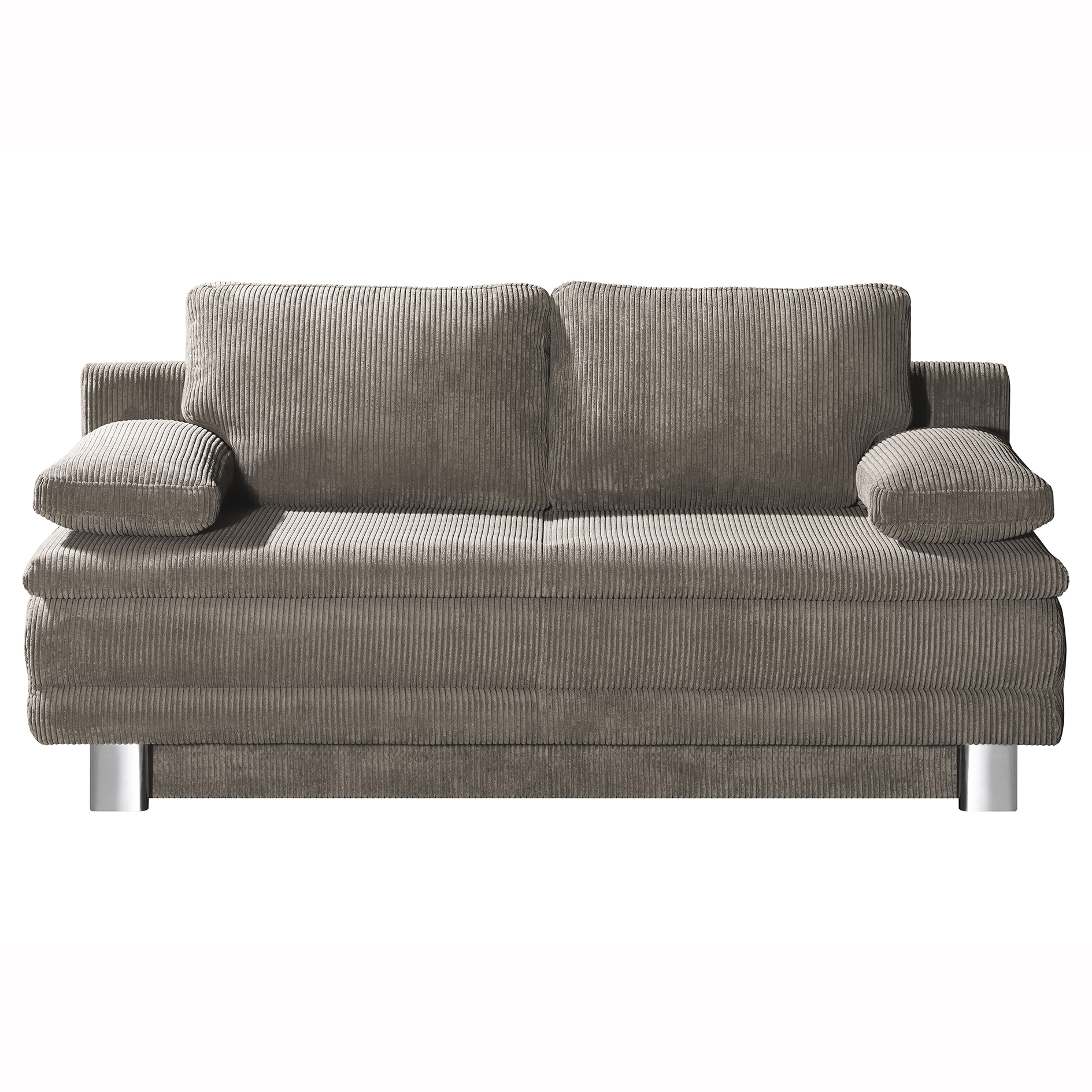 Schlafsofa - hellbraun - mit Staukasten - 194 cm breit