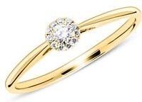 18 karaat gouden verlovingsring met Diamanten