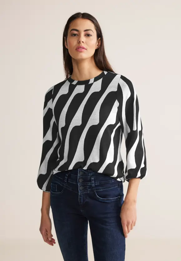 Shirt mit Print - Black