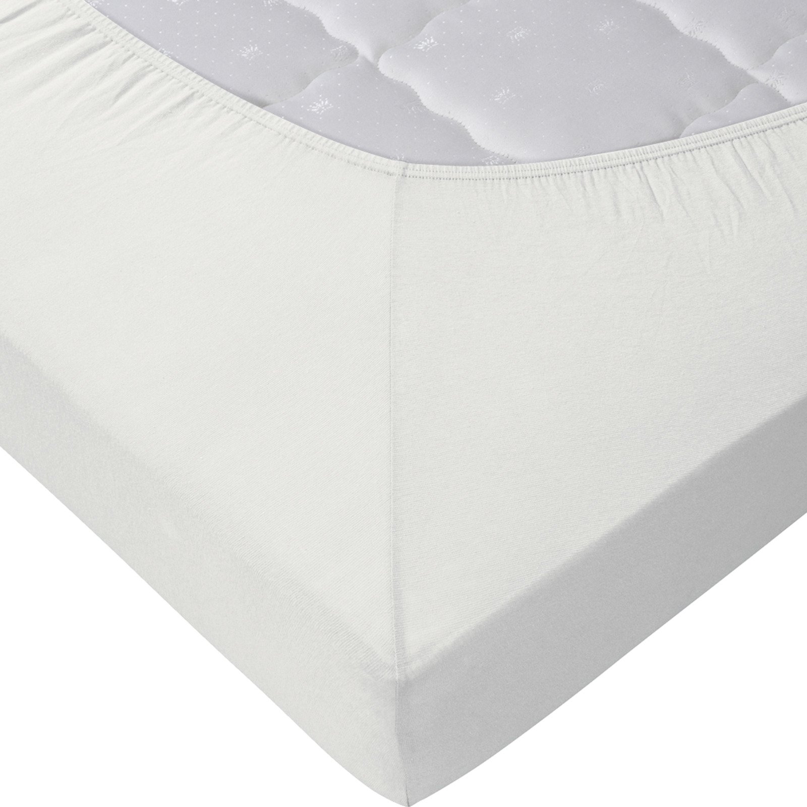 Living Edition Jersey-Fixleintuch 180x200, weiss