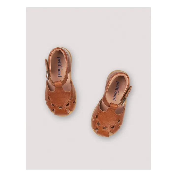 Petit Nord Sandales Scratchs Sweetheart  | Cognac